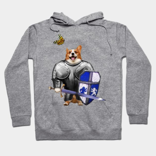 Sir Corgi Dog Knight Hoodie by CozySkull